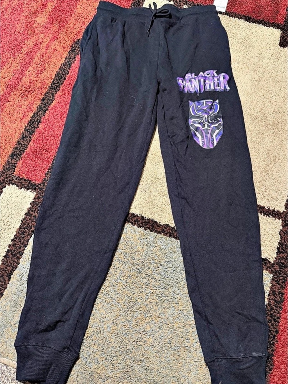 Marvel Black Panther Graphic Jogger Sweatpants Black